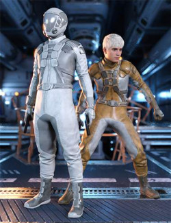 Sci-Fi Gravity Suit Outfit for Genesis 8 and 8.1 Males