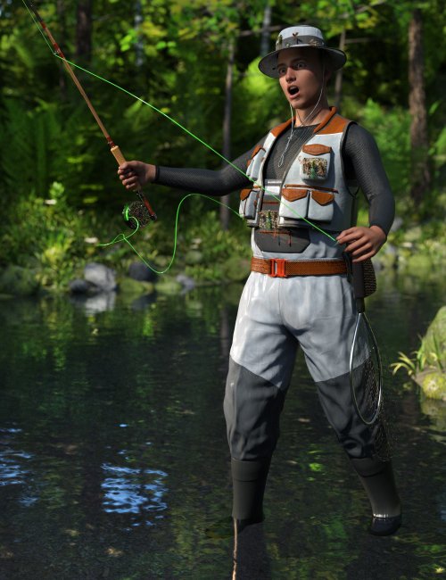 Angler Outfit for Genesis 8 Males