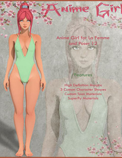 Anime Girl for La Femme and Poser 12