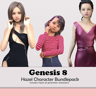 Click here to see preview images for "Genesis 8 Hazel Character Bundle Pack" Genesis 8 Hazel Character Bundle Pack