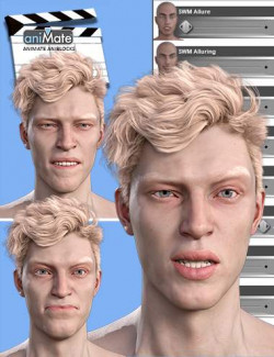 Expressions and Face aniBlocks for Genesis 8.1 Males