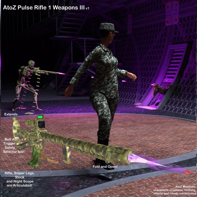 AtoZ Pulse Rifle 1 Poser Weapons III v1
