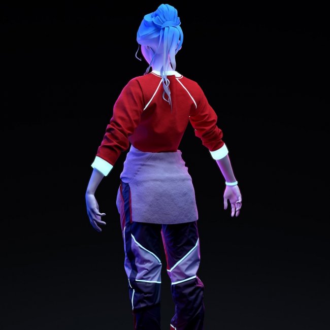 Female Streetwear Outfit 6 Marvelous Designer 3D model