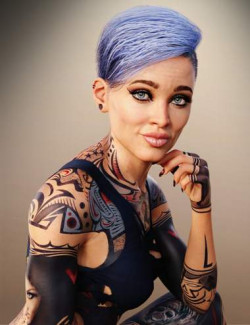 Agma- The Tattooed Girl for Genesis 8 and 8.1 Females