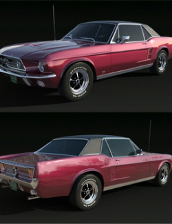 FORD MUSTANG 1967 GT for DAZ Studio