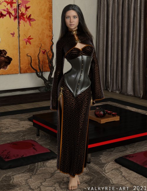 InStyle - Midnight Kimono dforce outfit for Genesis 8 & 8.1 Female(s)