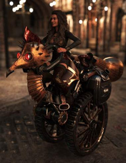 Uniforms for Steampunk Attack Dog  3d Models for Daz Studio and Poser