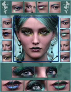 Sailors Ruin Mermaid-Inspired Geoshell Makeup for Genesis 3 and 8 Female