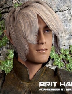 Brit Short Hair For Genesis 8 and 8.1 Male