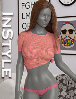 InStyle- Wet Shirt outfit for Genesis 8 and 8.1 Female