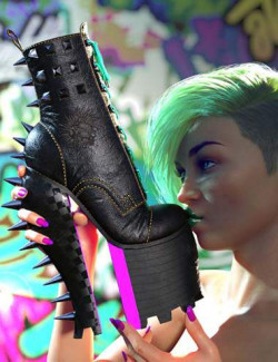 Mohawk Boots for Genesis 8 and 8.1 Females
