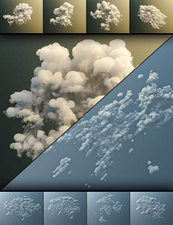 Cloudscape Creator Volumetrics - Splotchy Clouds and Windy Clouds
