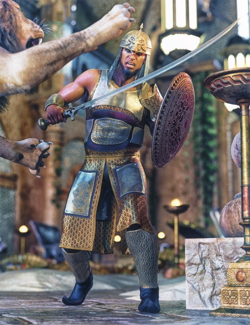 dForce Land Guard Outfit for Genesis 8 and  Males