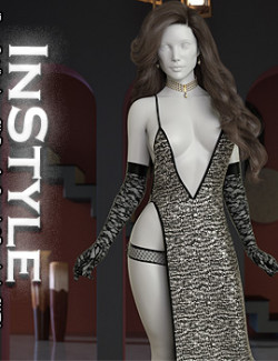 InStyle- dForce Catalina Long Slit Dress for Genesis 8 Females