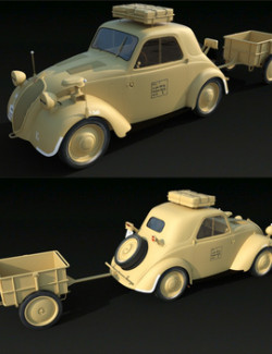 FIAT TOPOLINO LIGHT STAFF for DAZ Studio