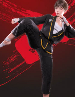 Fight like a Girl dForce outfit for Genesis 8 & 8.1 Females