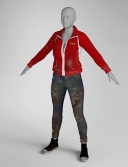 Horror Survivor Zoey Outfit For G8F