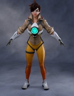Tracer Outfit and Hair For G8F