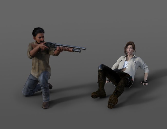 Zombie Survival Weapons  3d Models for Daz Studio and Poser