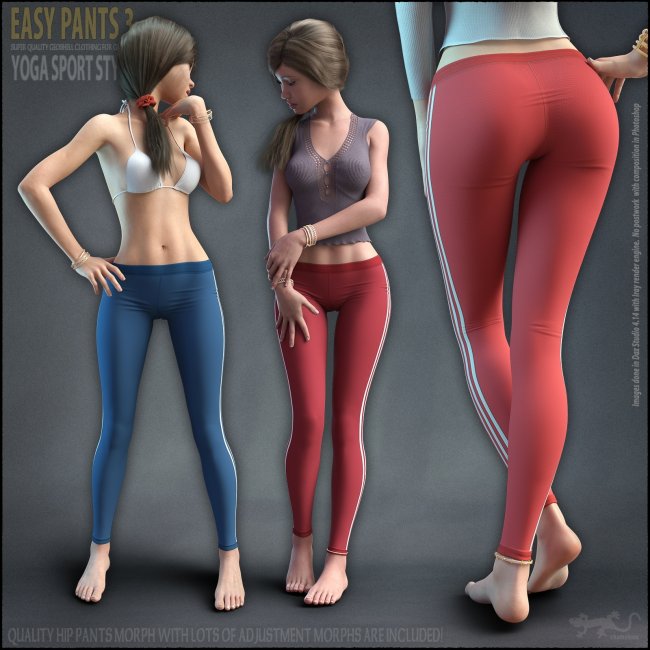Easy Pants 3 for Genesis 8 and 8.1 Female Extended License - Daz