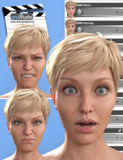 Expressions and Face aniBlocks for Genesis 8.1 Females
