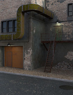 Abandoned building for DAZ and Poser