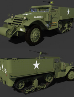 M9A1 HALF-TRACK for DAZ Studio