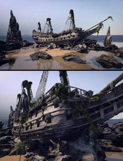 Stranded Pirate Ship