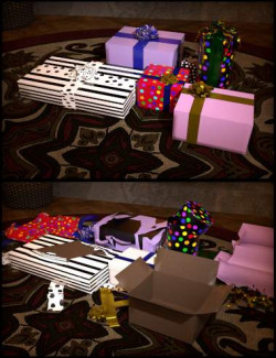 SY Rigged Gift Boxes Iray