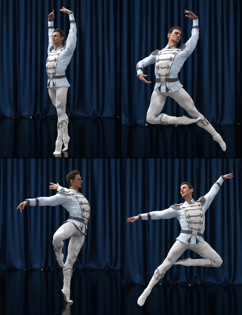 Male Ballet Dancer Reference Pose 022