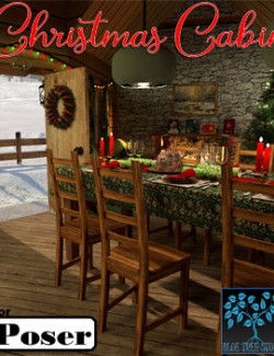 Christmas Cabin for Poser