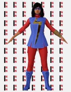 Ms. Marvel Outfit For Genesis 8 Female