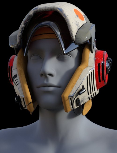 Drone visor SciFi helmet headset TEXTURED 4K | 3D model