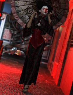 Cyber Geisha Poses for Genesis 8.1 Females