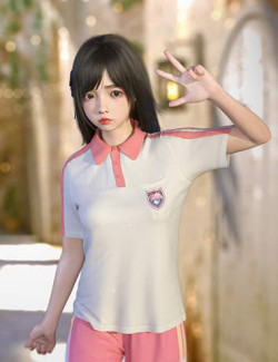 dForce SU Summer School Uniform for Genesis 8 and 8.1 Females