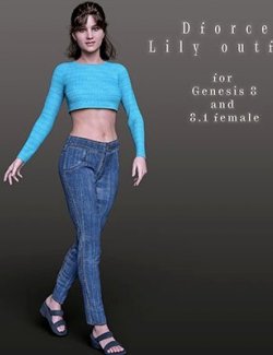 dForce Lily Outfit Genesis 8 and 8.1
