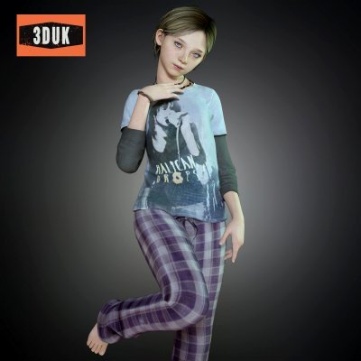Free ] Tlou Sarah Remake  3d Models for Daz Studio and Poser