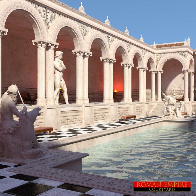 RomanEmpire - Courtyard for DS Iray | 3d Models for Daz Studio and Poser