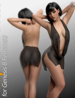 dForce Deep Cowl Dress For Genesis 8 Females