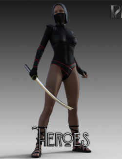 Mosu Ninja - Classic Ninja Outfit for G8F Daz Content by Muwawya