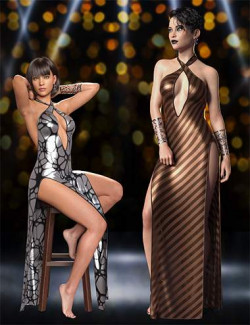 dForce Stylish Kiss Outfit Set For Genesis 8 and 8.1