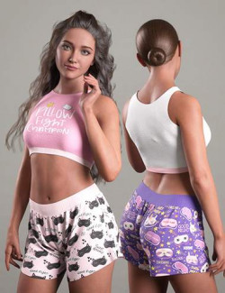 dForce Comfy Homewear Outfit for Genesis 8 and 8.1 Females