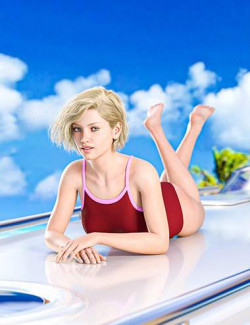 Photogenic Pose on PowerBoat for Genesis 8 and 8.1 Females