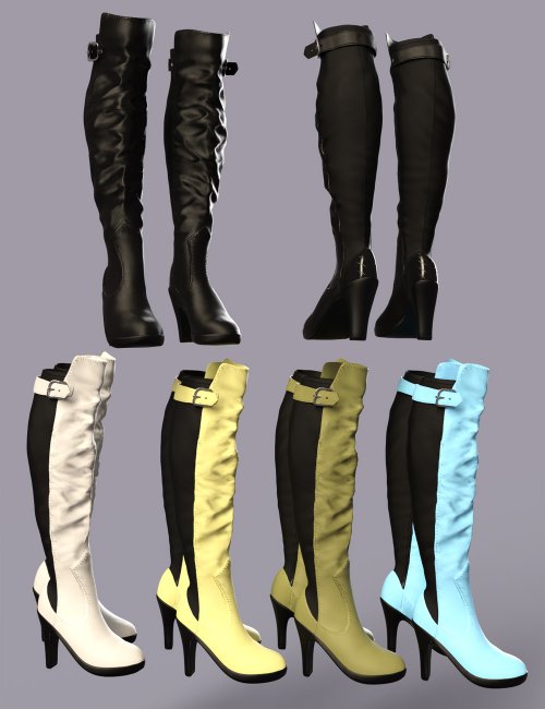 Casual Fashion Outfit Vol 2 Boots for Genesis 8 and 8.1 Females
