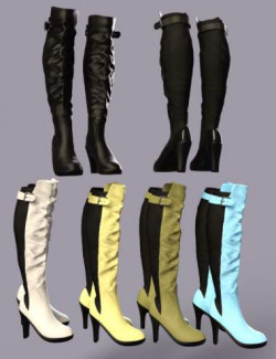 Casual Fashion Outfit Vol 2 Boots for Genesis 8 and 8.1 Females