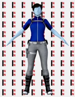 MCU Maria Hill Outfit For Genesis 8 Female