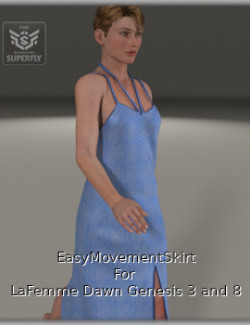 EasyMovementSkirt dForce and Dynamic clothing Poser and DazStudio