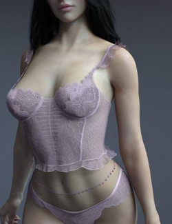 X-Fashion Dreams Mesh Lingerie Outfit for Genesis 8 Females