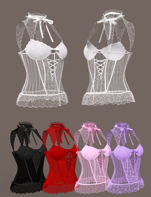 CNB Lace dForce Bustier for Genesis 8 and 8.1 Females