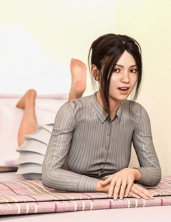 Snap Photo Pose in Girls Dorm Room for Genesis 8 and 8.1 Female